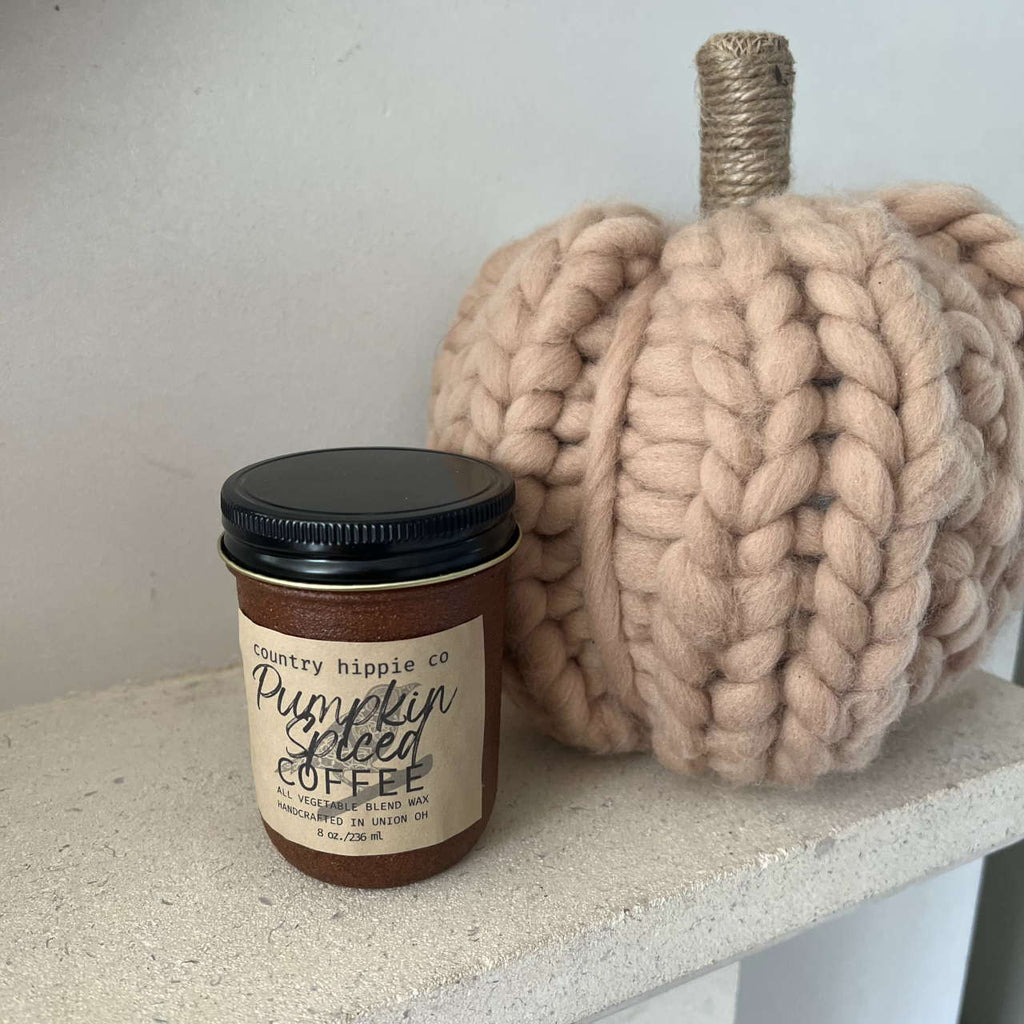 Pumpkin Spiced Coffee Rustic Farmhouse 8oz Jar Candle - Olde Glory