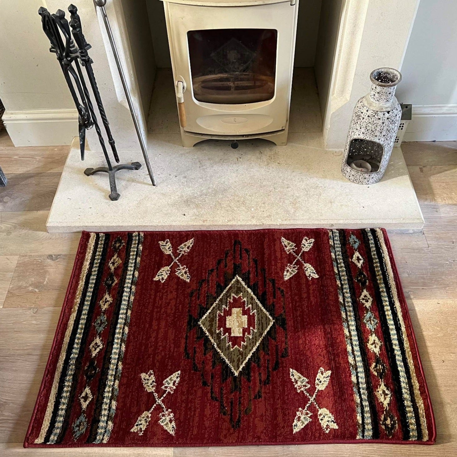 Southwestern American Arrowheads Rug | Log Cabin Style Rugs Decor UK ...