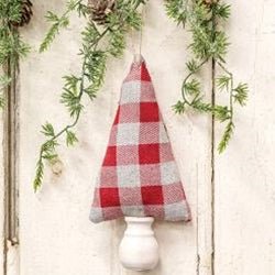Red and Grey Buffalo Check Tree Decoration - Olde Glory