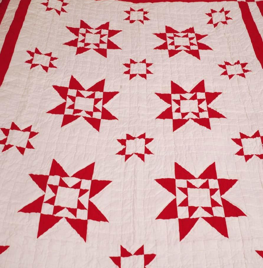 Red Guiding Star Quilt - Olde Glory