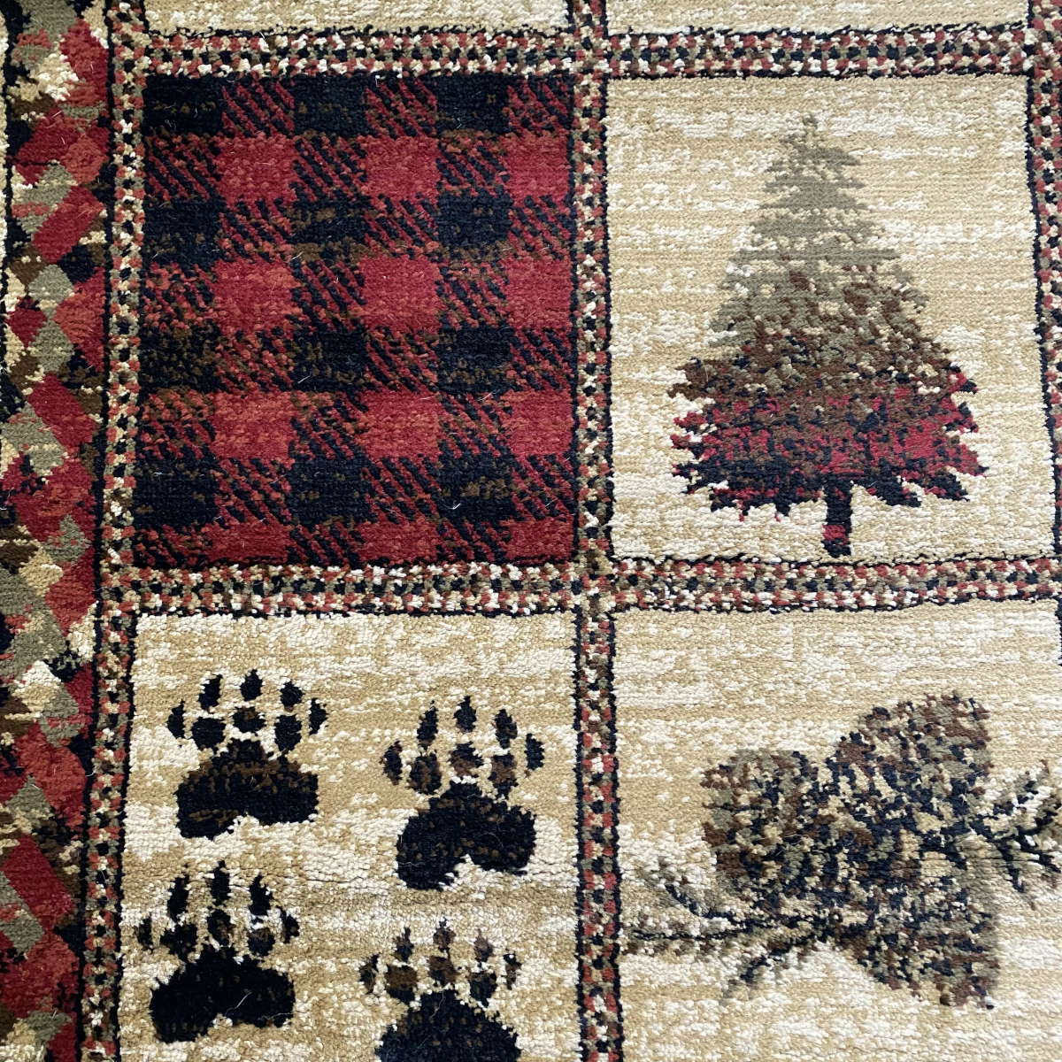 Hollow Point Red Rug | American Log Cabin Style Rugs and Decor UK ...