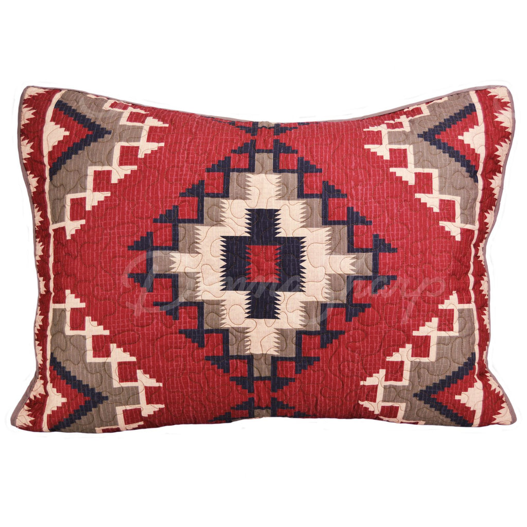 Red Mohave Quilt and Shams Set | American Southwestern Style Quilts UK ...