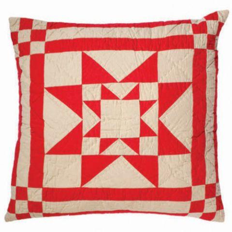 Red Tea Dyed Guiding Star Cushion - Olde Glory