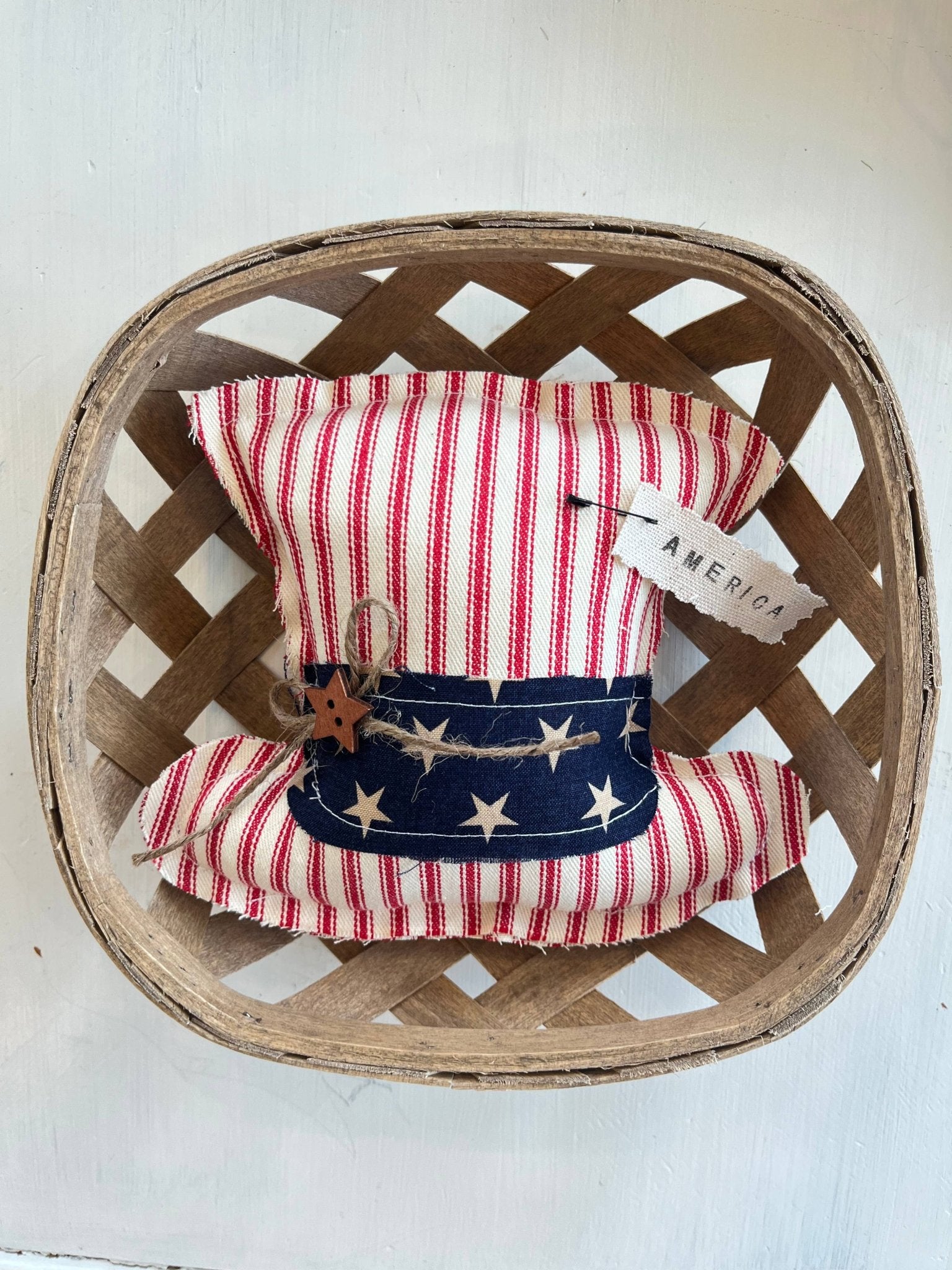 Rustic 4th of July Hat Decoration - Olde Glory