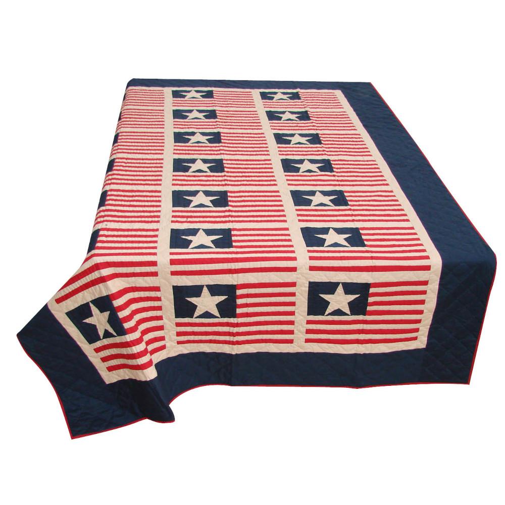Tea Dyed Independence Day Quilt - Olde Glory