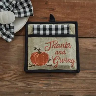 Thanks and Giving Pot Holder and Towel Set - Olde Glory