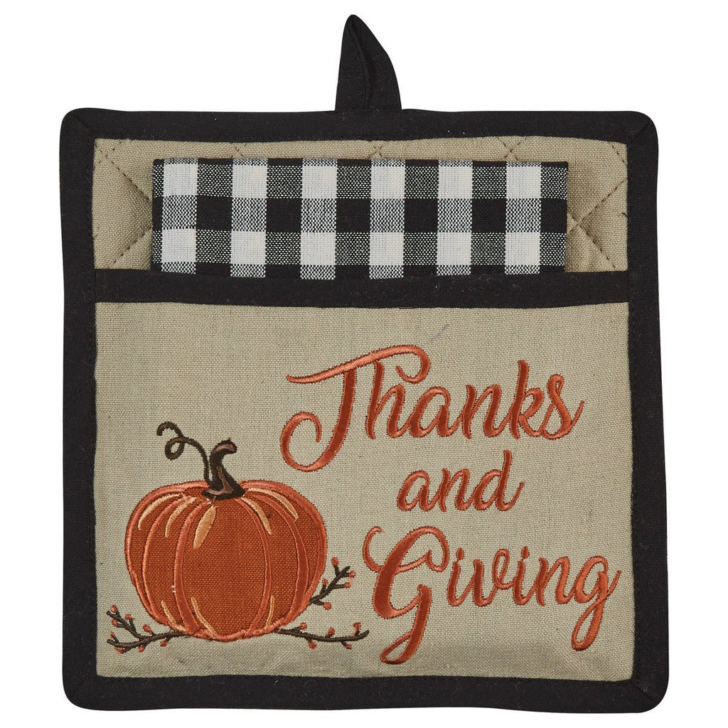 Thanks and Giving Pot Holder and Towel Set - Olde Glory