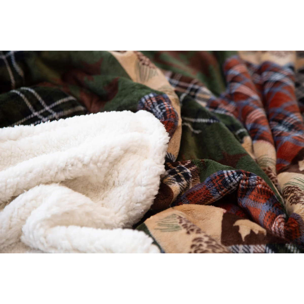 Tree Plaid Plush Throw - Olde Glory