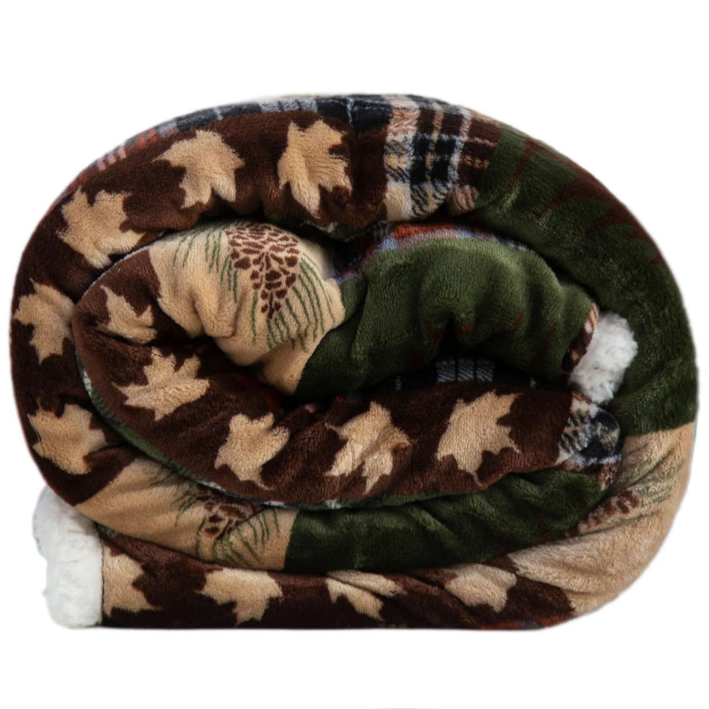 Tree Plaid Plush Throw - Olde Glory