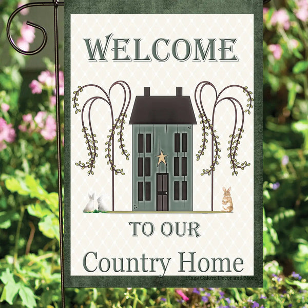 Welcome House Willow Tree Garden Flag - Olde Glory