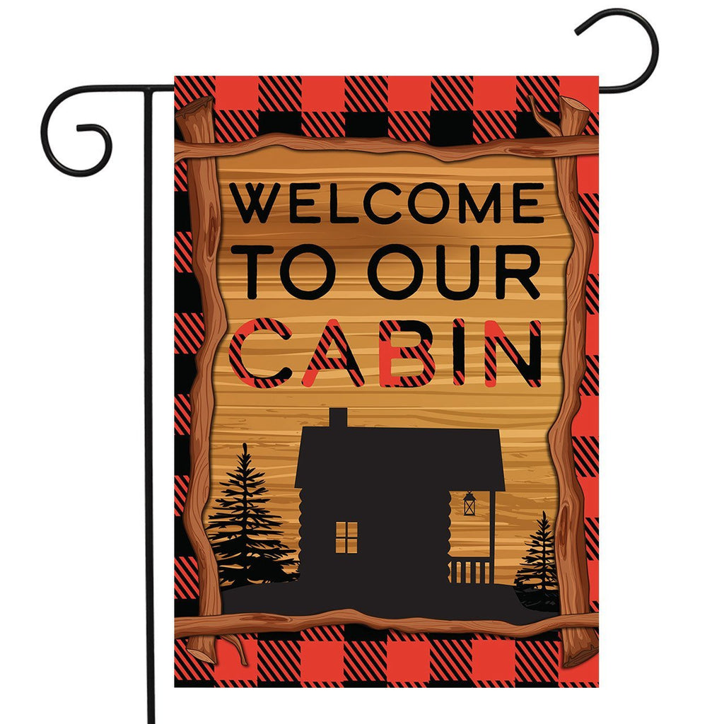 Welcome to our Cabin Garden Flag - Olde Glory