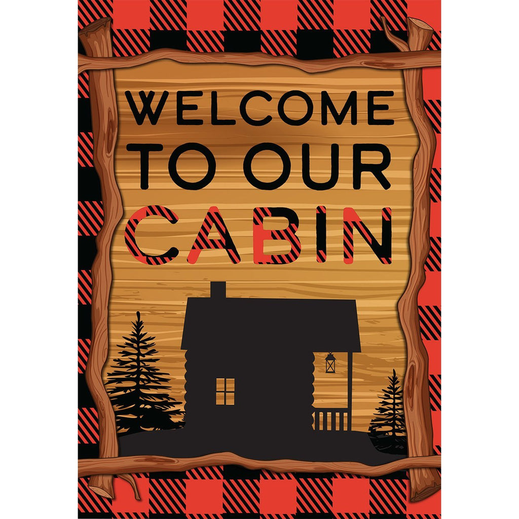 Welcome to our Cabin Garden Flag - Olde Glory
