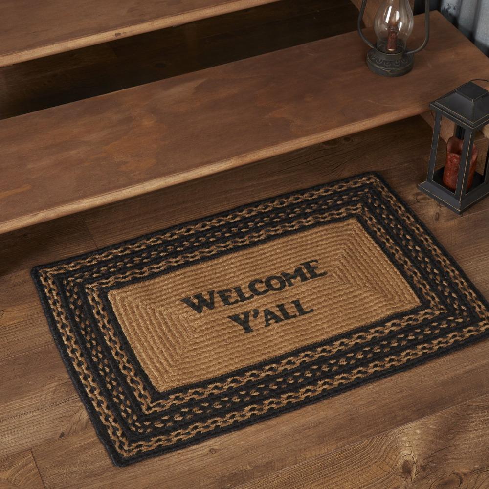 Welcome Y'All Jute Braided Rug - Olde Glory