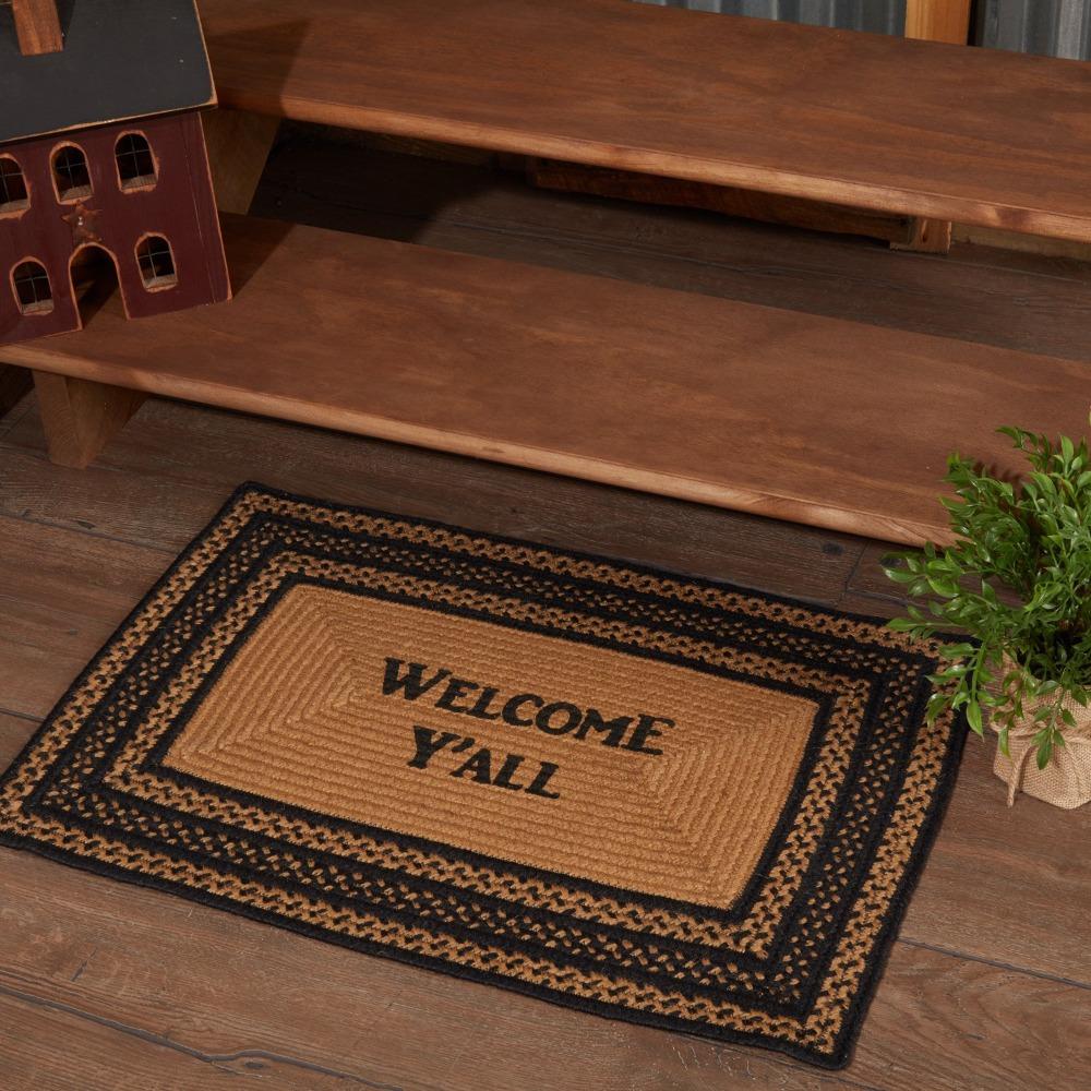 Welcome Y'All Jute Braided Rug - Olde Glory