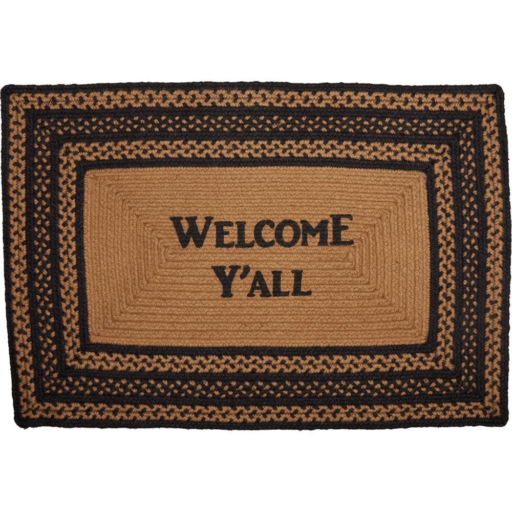 Welcome Y'All Jute Braided Rug - Olde Glory