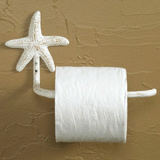 Whitewashed Starfish Toilet Roll Holder - Olde Glory