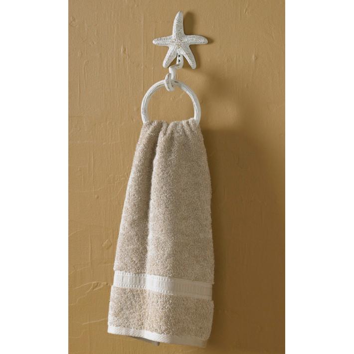 Whitewashed Starfish Towel Holder - Olde Glory