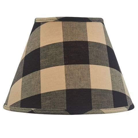 Wicklow Check Lampshade 10" - Black - Olde Glory