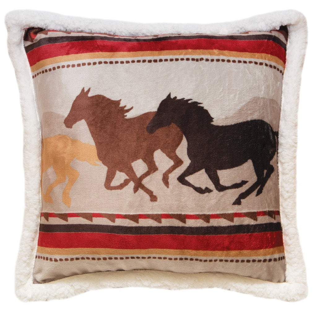 Wrangler Running Horses Plush Throw - Olde Glory