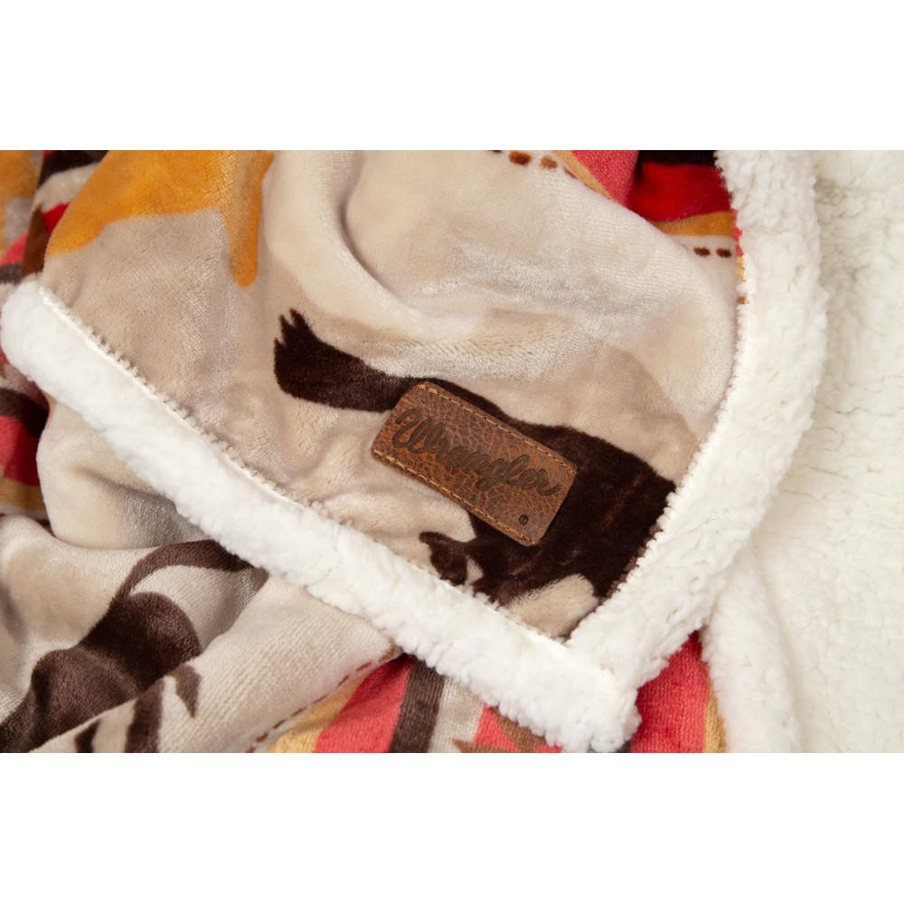 Wrangler Running Horses Plush Throw - Olde Glory