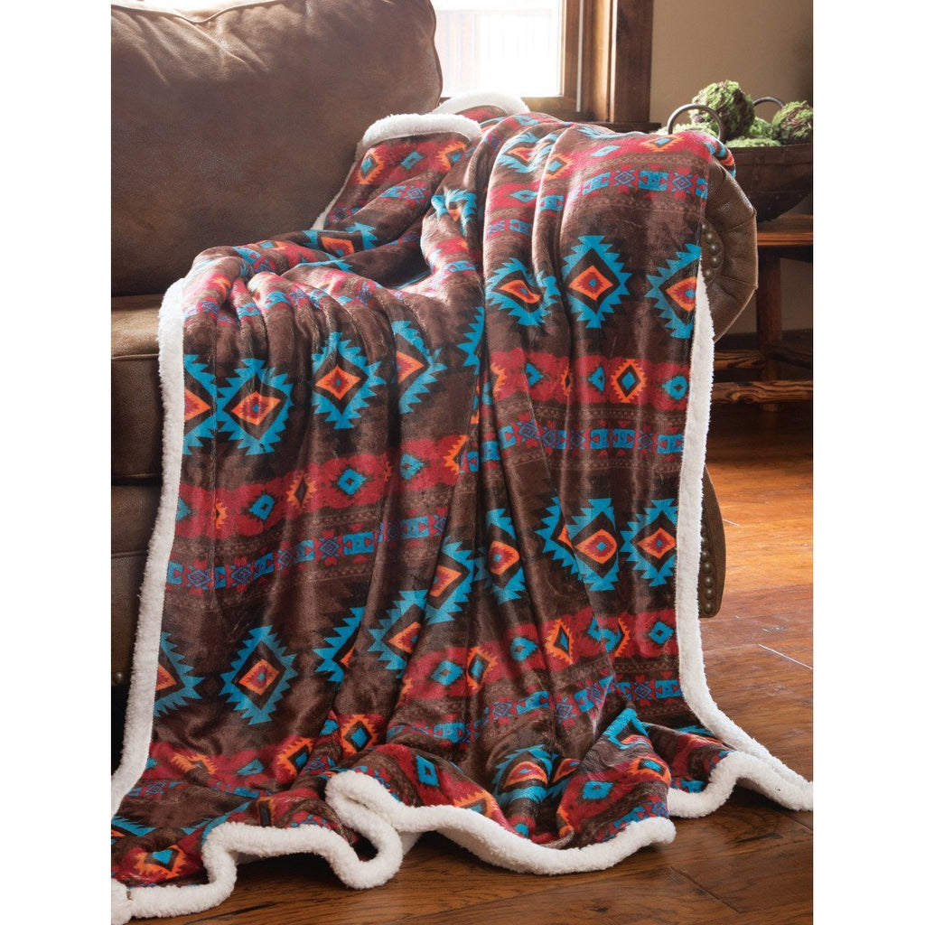 Wrangler Southwestern Plush Throw - Olde Glory