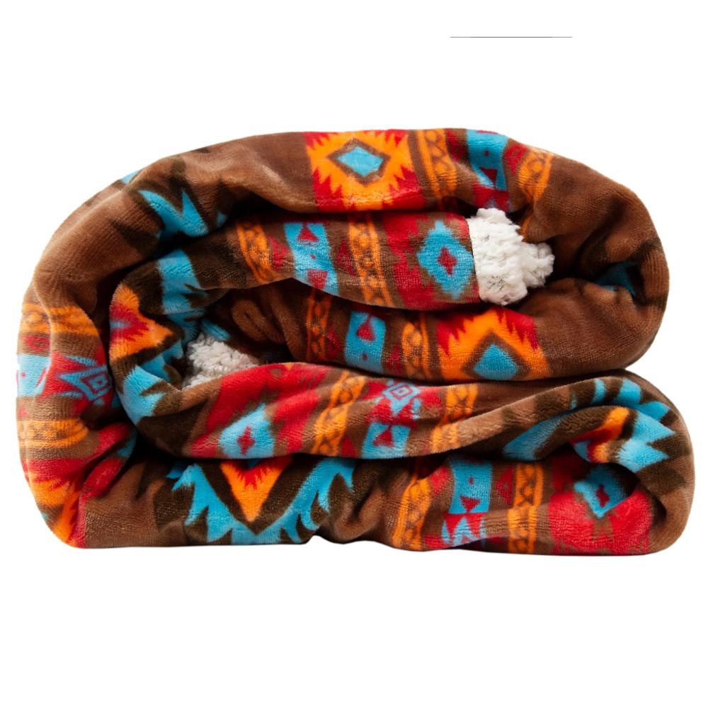 Wrangler Southwestern Plush Throw - Olde Glory