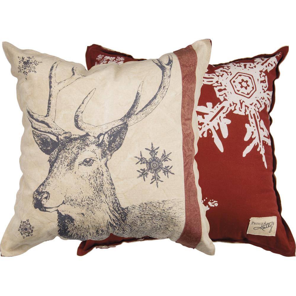 XL Snowflake and Deer Cushion - Olde Glory